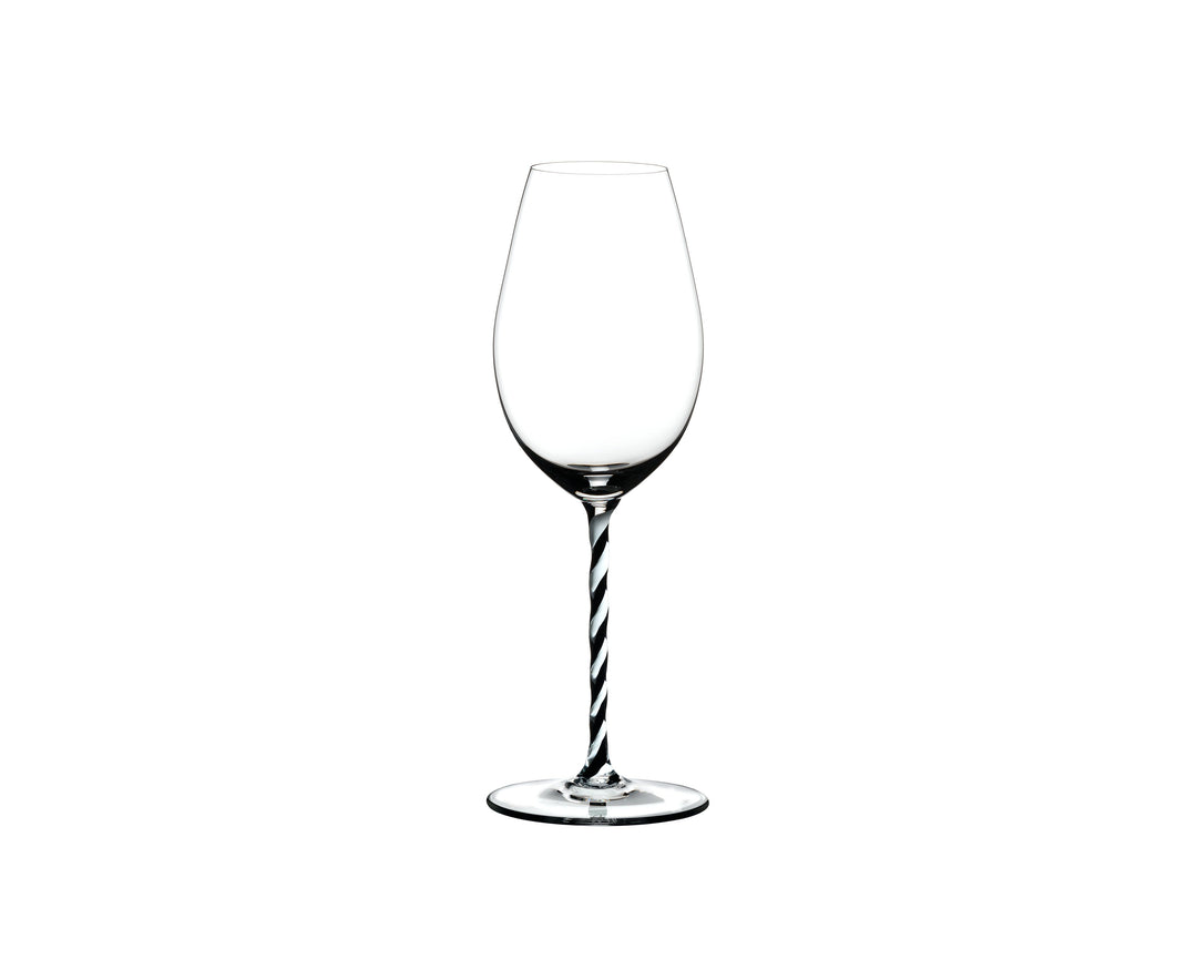 Riedel Fatto A Mano Champagne Wine Glass Black and White Twisted - Flask Fine Wine & Whisky