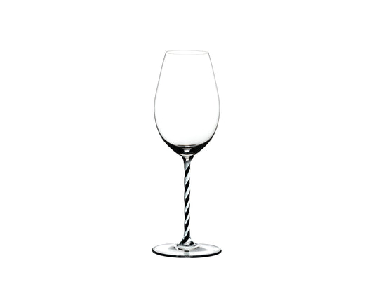 Riedel Fatto A Mano Champagne Wine Glass Black and White Twisted - Flask Fine Wine & Whisky