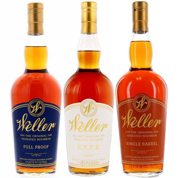 The Best of Weller- Full Proof, CYPB, & Single Barrel Bourbon Bundle (3 Bottles) - Flask Fine Wine & Whisky