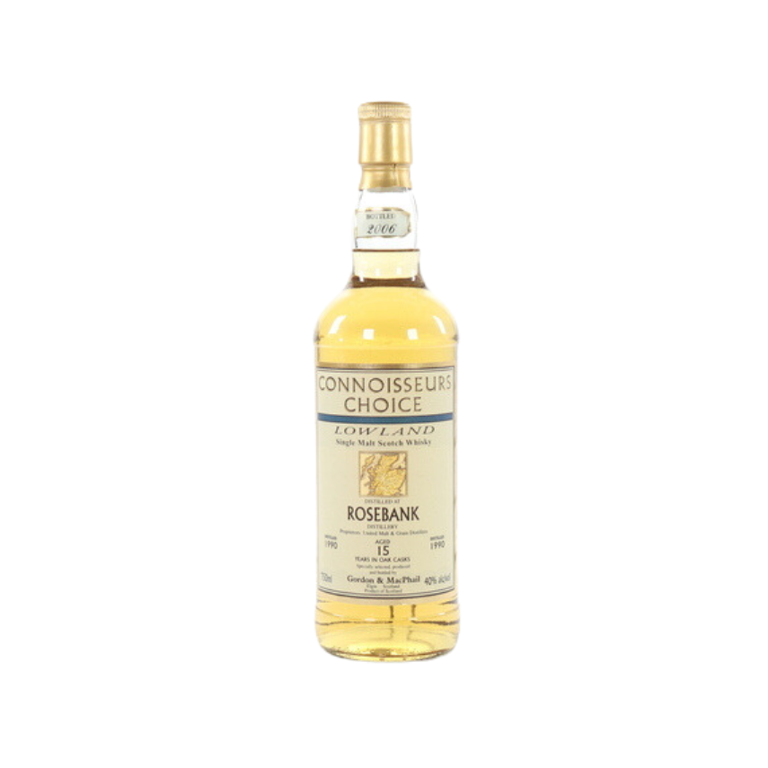 1990 Gordon & MacPhail Connoisseurs Choice Rosebank 15 Year Old Single Malt Scotch Whisky - Flask Fine Wine & Whisky