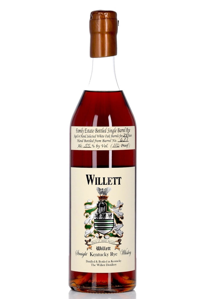Willett Family Estate Single Barrel 24 Year Rye bottle