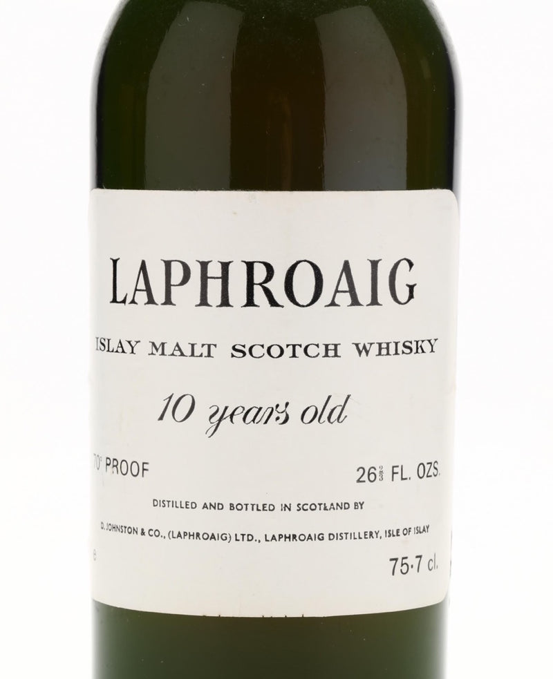 Laphroaig 10 Year Old 1970s 70 UK Proof - Flask Fine Wine & Whisky