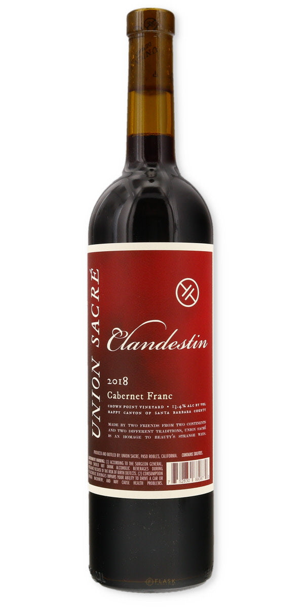 Union Sacre Clandestin Cabernet Franc Crown Point Vineyard Happy Canyon 2018 - Flask Fine Wine & Whisky