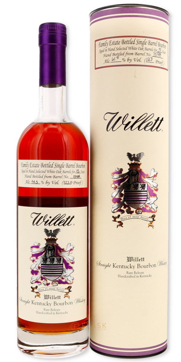 Willett Family Estate 15 Year Old Single Barrel Bourbon #1598 [With Tube] - Flask Fine Wine & Whisky