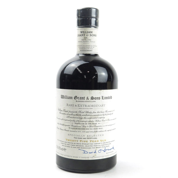 William Grant & Sons Rare & Extraordinary 25 Year Old Scotch Whisky - Flask Fine Wine & Whisky