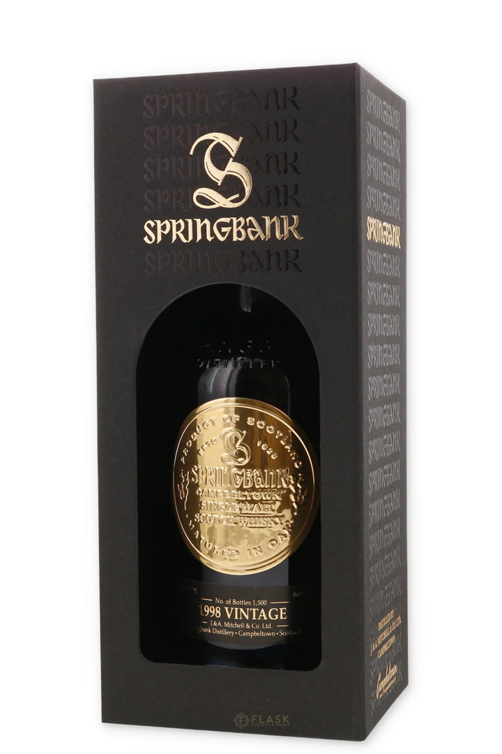 Springbank 1998 Vintage 27 Year Aged Campbeltown Single Malt Scotch - Flask Fine Wine & Whisky
