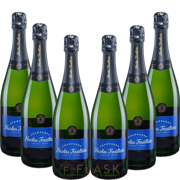 Nicolas Feuillatte Cuvee Champagne Brut Reserve 6 Bottle Case - Flask Fine Wine & Whisky