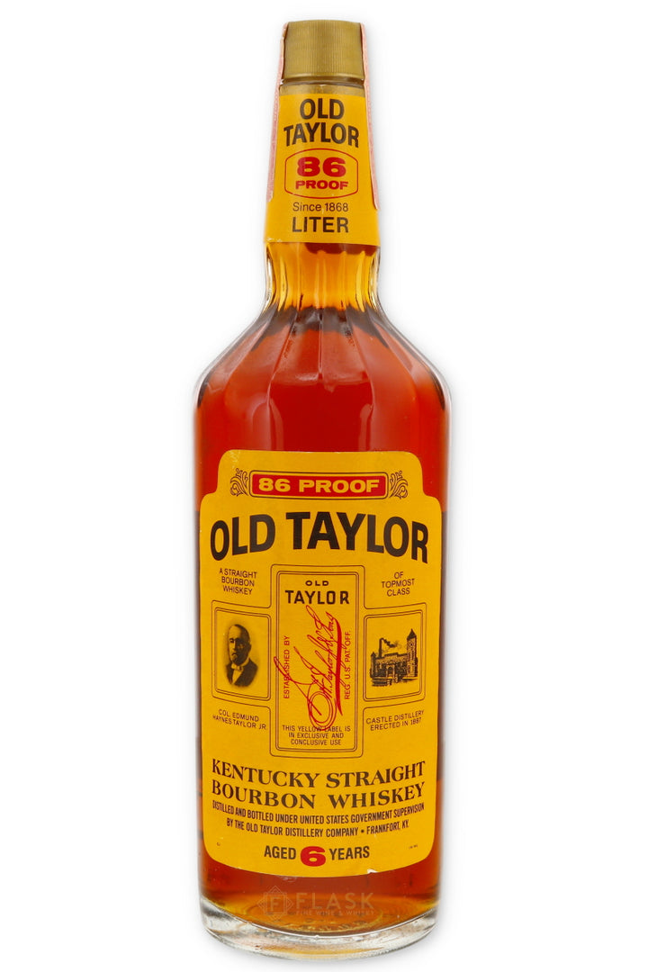 Old Taylor 6 Year Old Kentucky Straight Bourbon 1 Liter / National Distillers 1980s