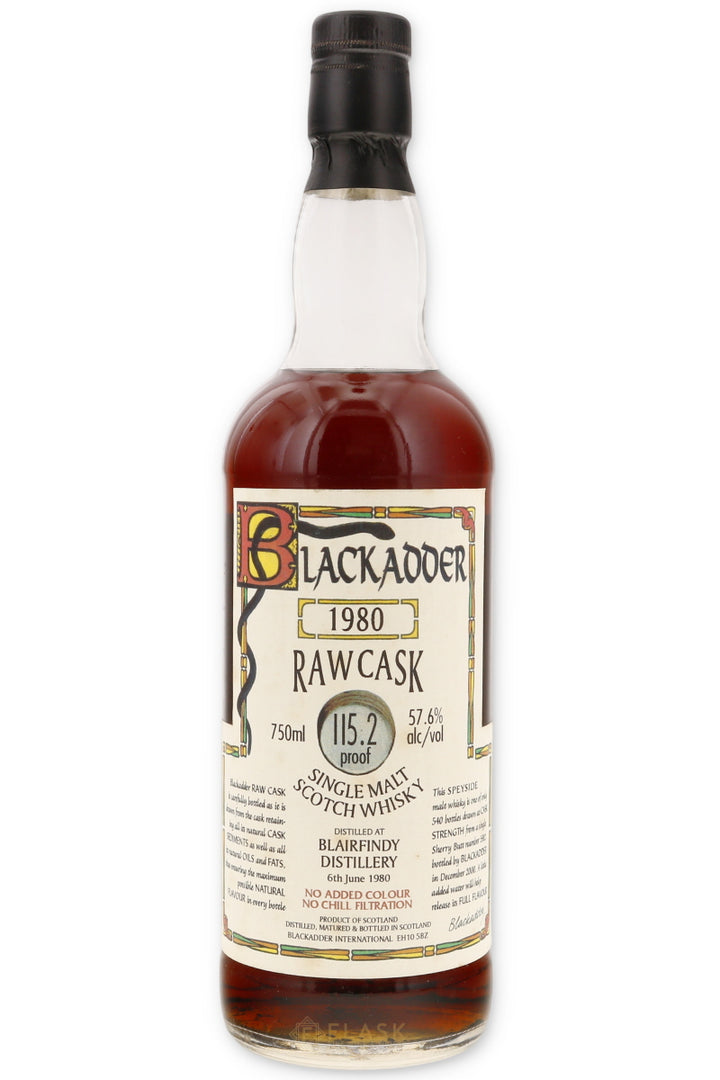 Blairfindy 1980 20 Year Old Blackadder Raw Cask Sherry Butt #5982 115.2 Proof