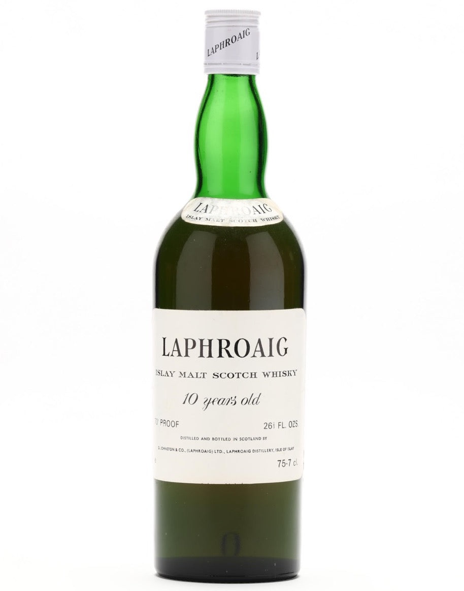 Laphroaig 10 Year Old 1970s 70 UK Proof - Flask Fine Wine & Whisky