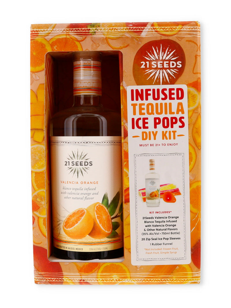 21 Seeds Valencia Orange Infused Blanco Tequila Ice Pops DIY Kit - Flask Fine Wine & Whisky