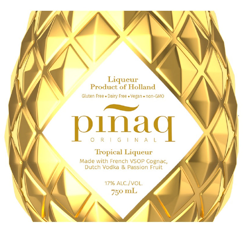 Pinaq Liqueur Original Tropical Gold Flask Fine Wine