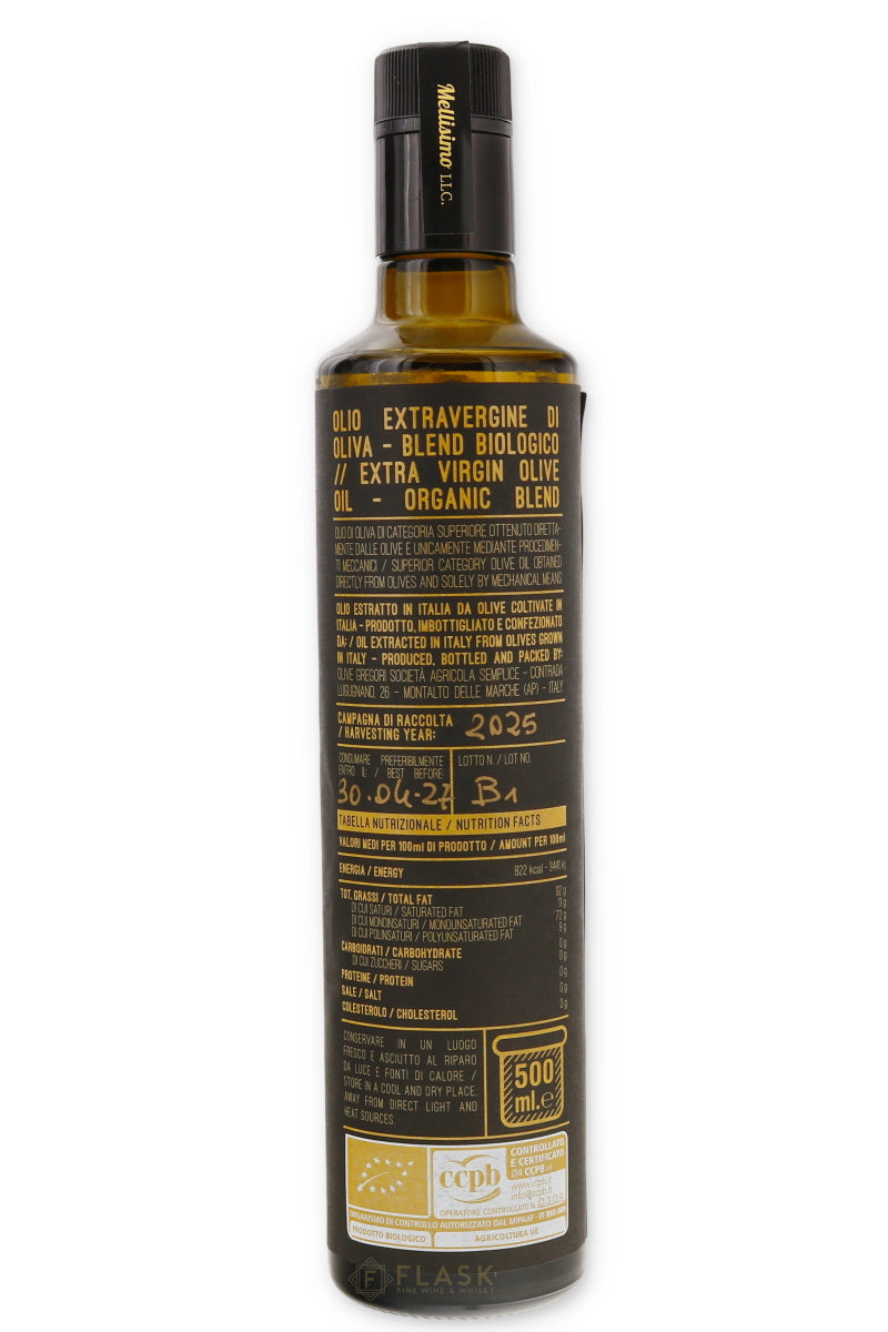 Olive Gregori Blend Biologico Extra Virgin Olive Oil 500ml