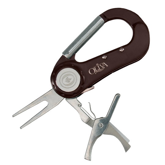 Oliva Cigar Golf Tool Cutter With Carabiner - Flask Fine Wine & Whisky