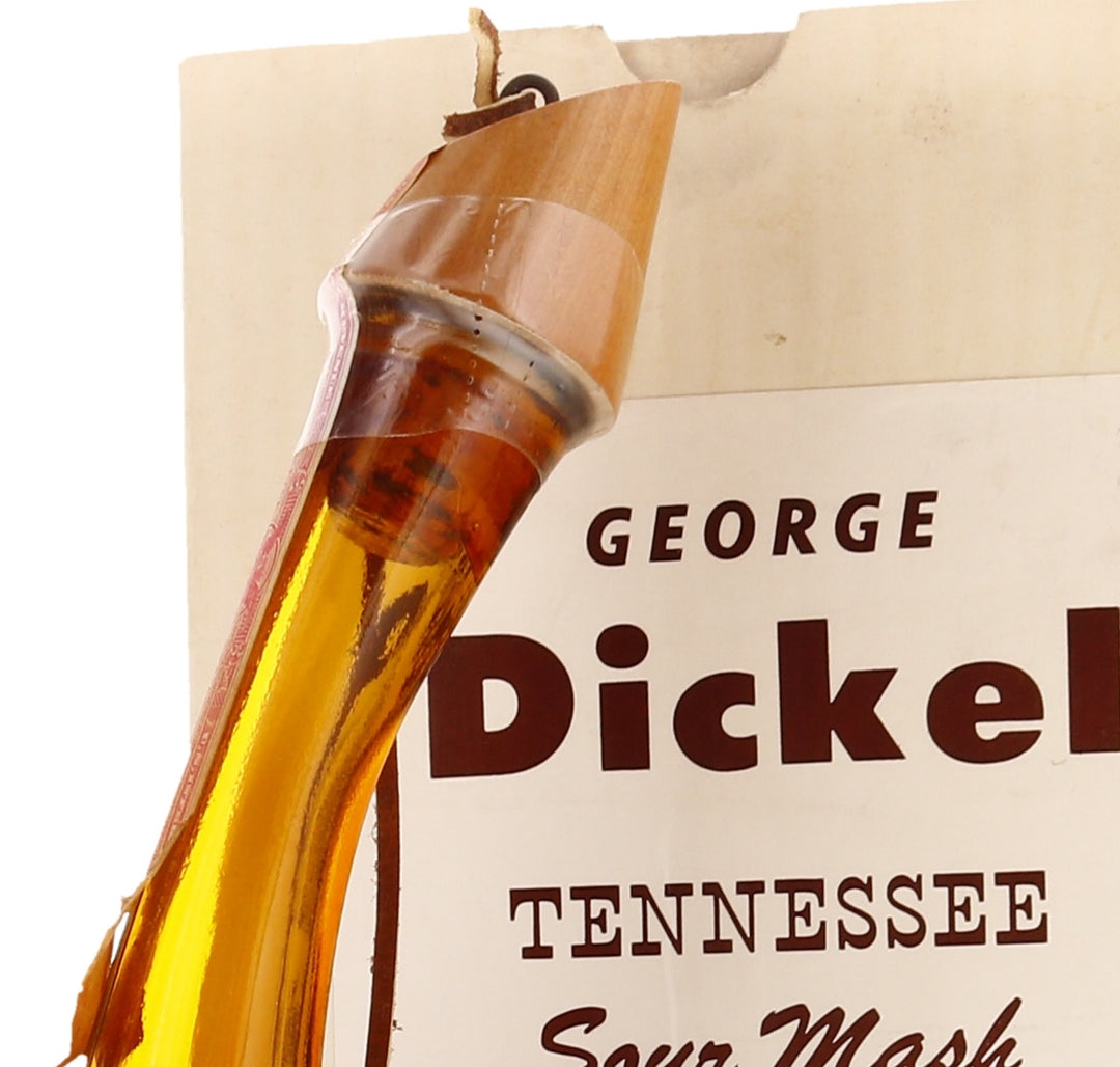 George Dickel Powderhorn Bottle First Release Full Quart 1964 - Flask Fine Wine & Whisky