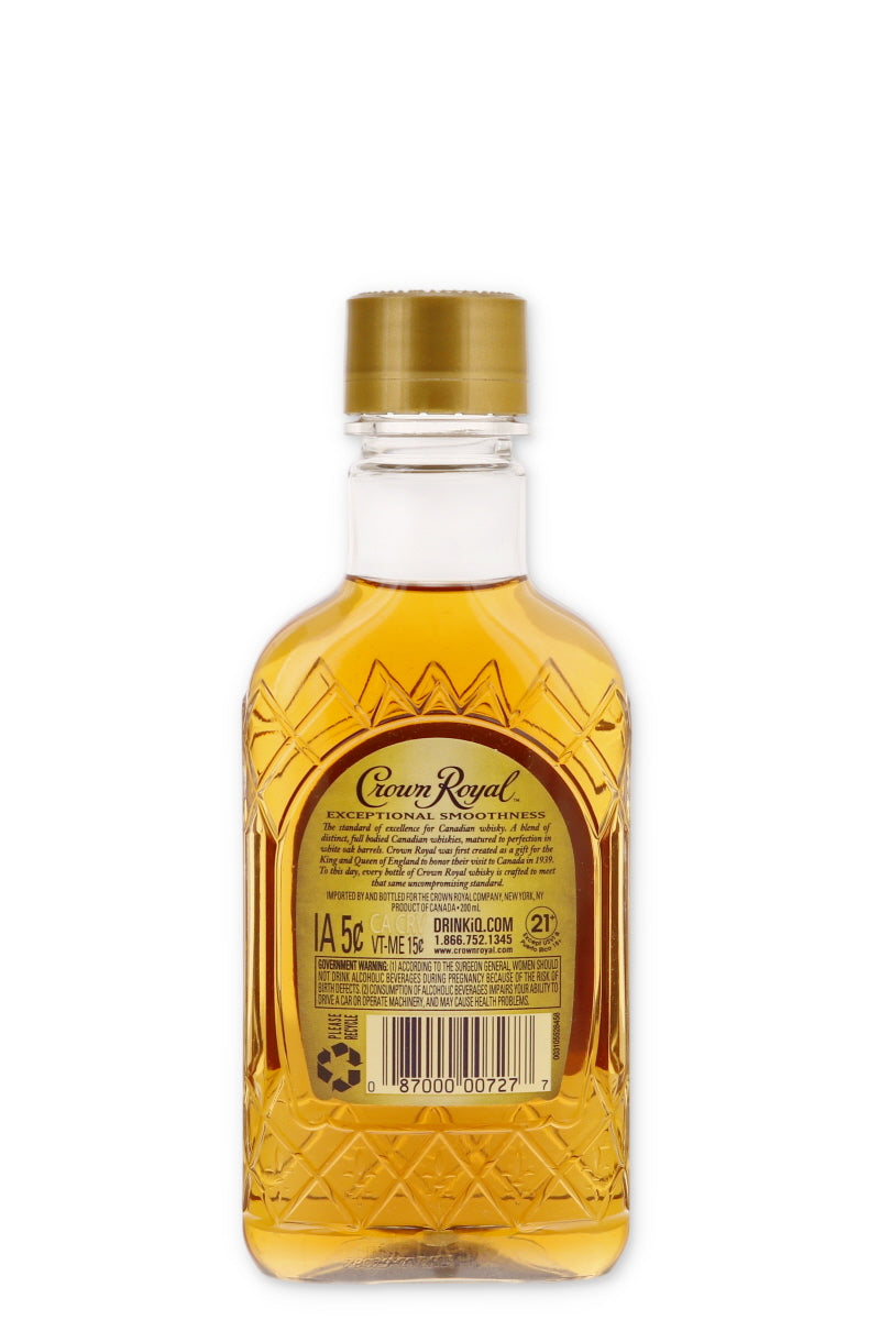 Crown Royal Blended Canadian Whiskey 200ml PET - Flask Fine Wine & Whisky