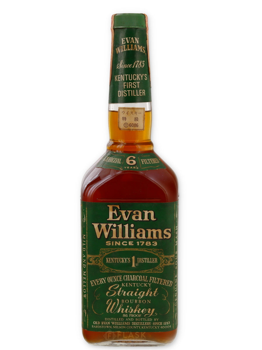 Evan Williams 6 Year Old Green Label Bourbon 1970s / Heaven Hill