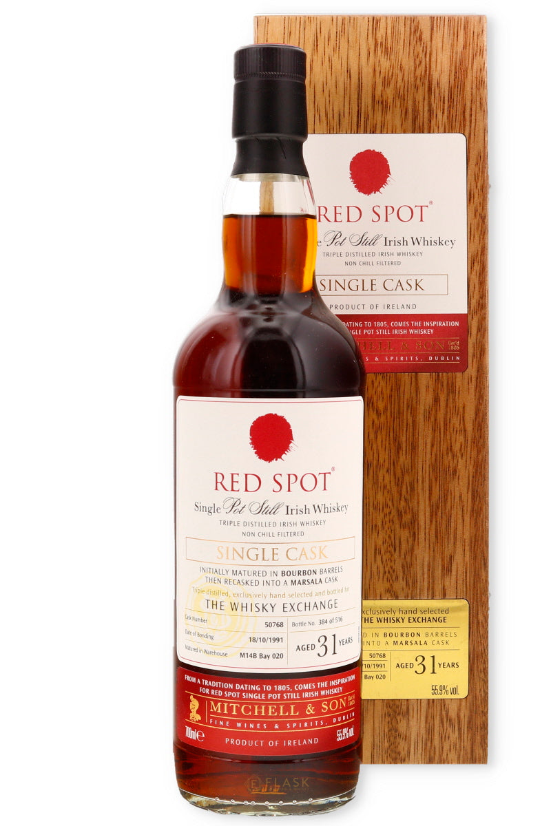 Red Spot 1991 31 Year Old Marsala Single Cask Pot Still Irish Whiskey 70cl / 55.9% - Flask Fine Wine & Whisky