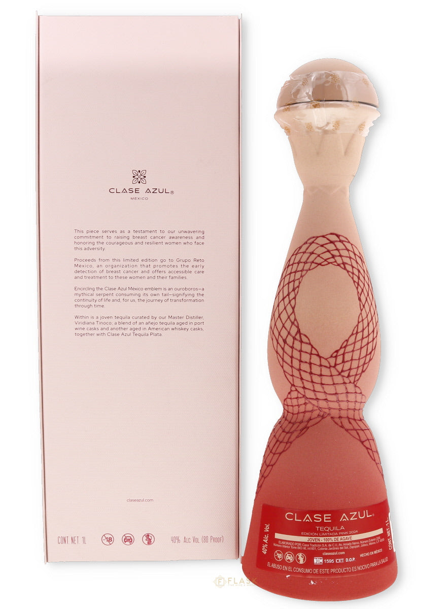 Clase Azul Pink Breast Cancer Awareness Joven Limited Edition Tequila 2024 1 Liter - Flask Fine Wine & Whisky