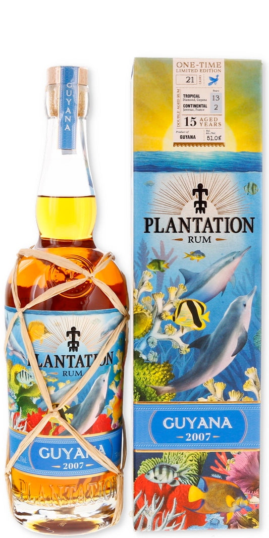 Plantation Rum 15 Yr Guyana 2007 - Flask Fine Wine & Whisky