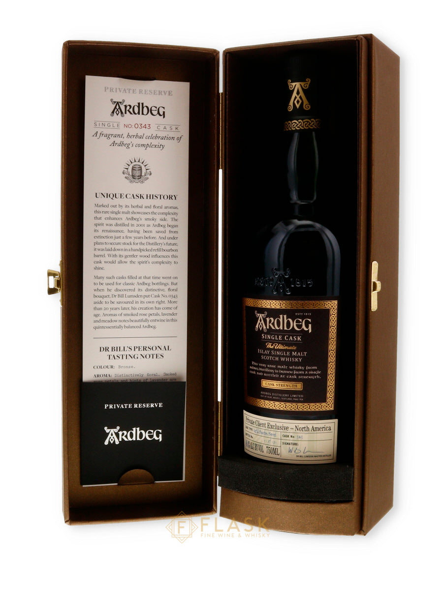 Ardbeg 2001 Private Reserve 20 Year Old Single Cask No. 0343