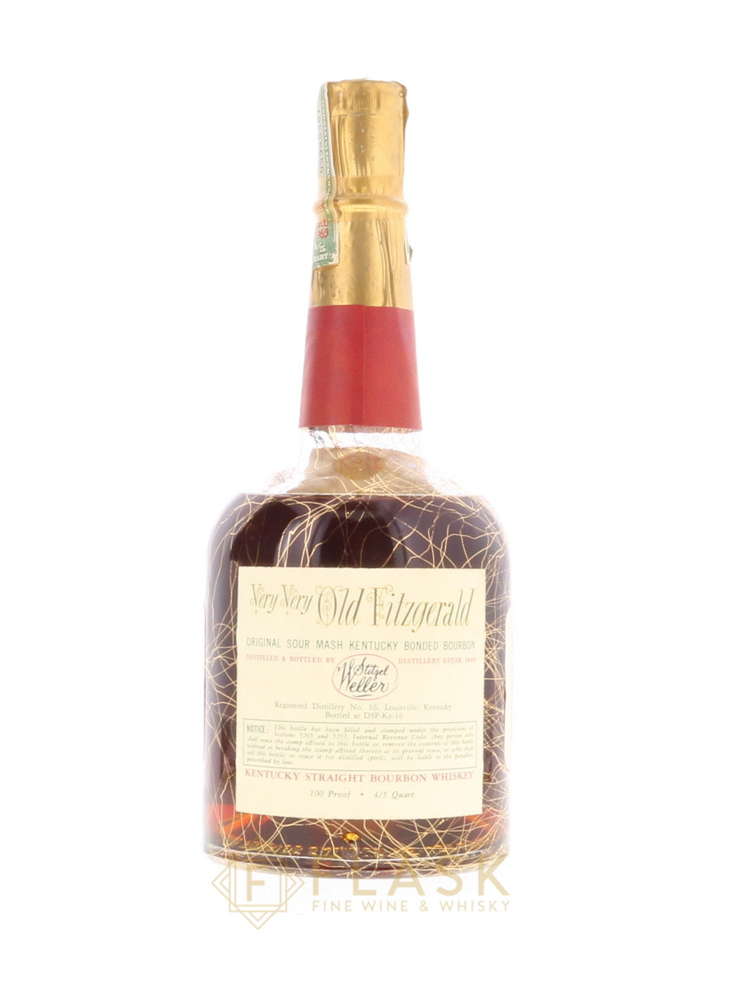 Very Very Old Fitzgerald 1953 Bottled in Bond 12 Year Old Bourbon 100 Proof / Stitzel-Weller Gift Set - Flask Fine Wine & Whisky