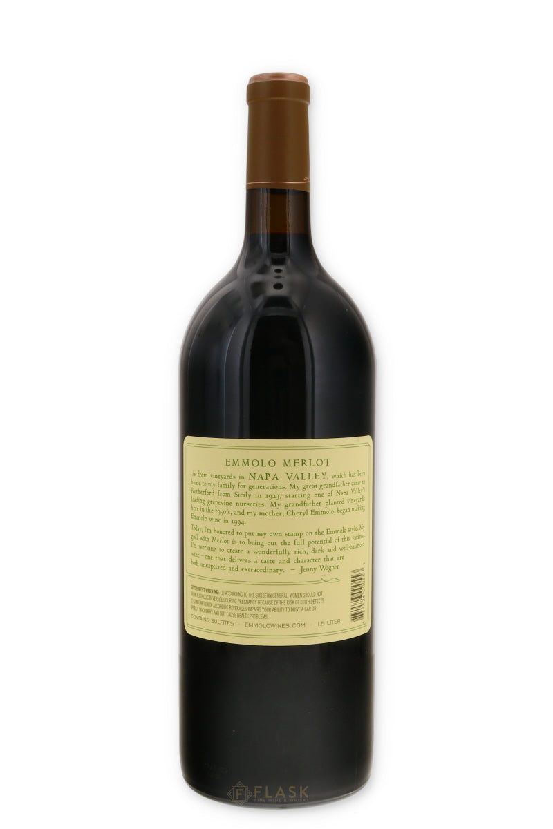 Emmolo Napa Valley Merlot 2021 1.5 Liter Magnum - Flask