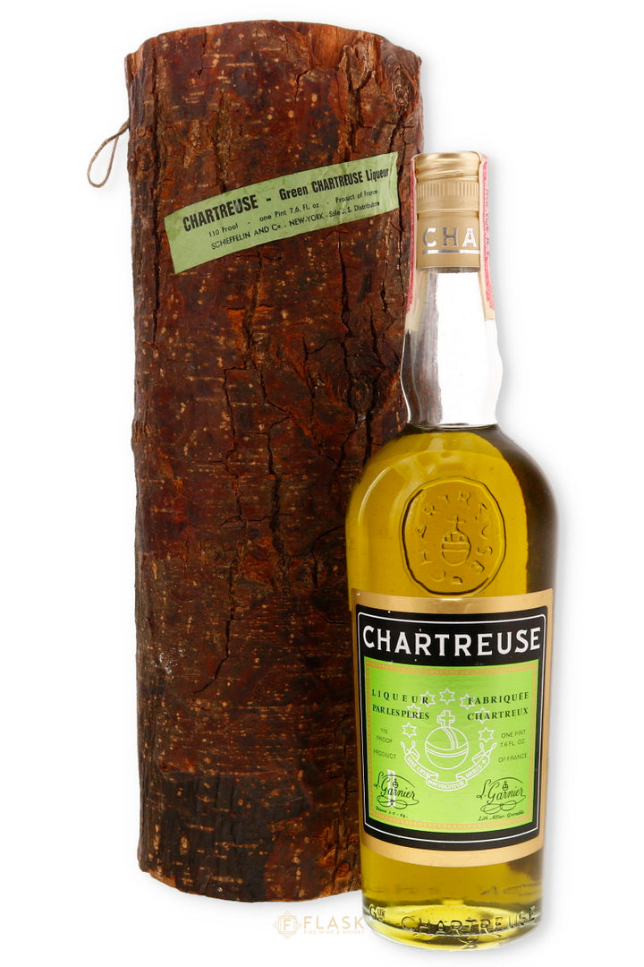 Chartreuse Voiron Green Vintage 1970s with Original Log - Flask Fine Wine & Whisky