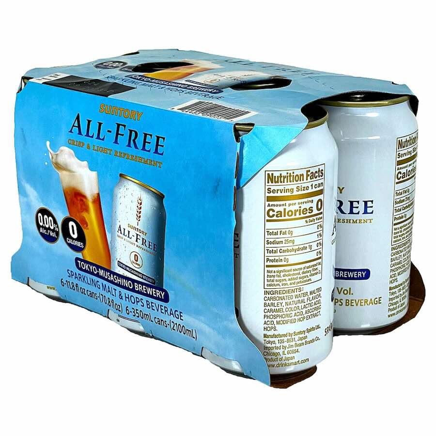 Suntory All-Free Non Alcoholic Light Lager 6pk - Flask Fine Wine & Whisky