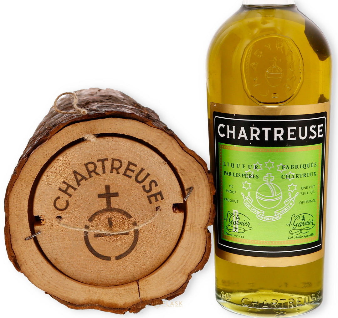 Chartreuse Voiron Green Vintage 1970s with Original Log - Flask Fine Wine & Whisky
