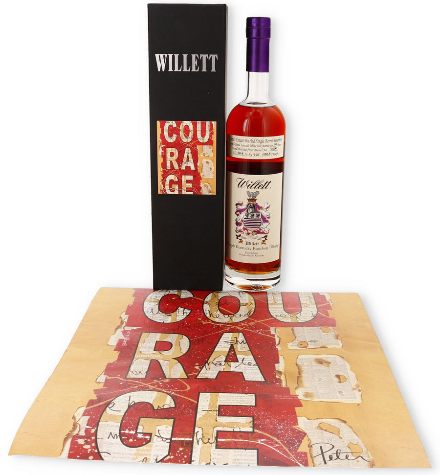 Willett x Peter Tunney Artist Series "Courage" Single Barrel Bourbon with Box & Print - Flask Fine Wine & Whisky