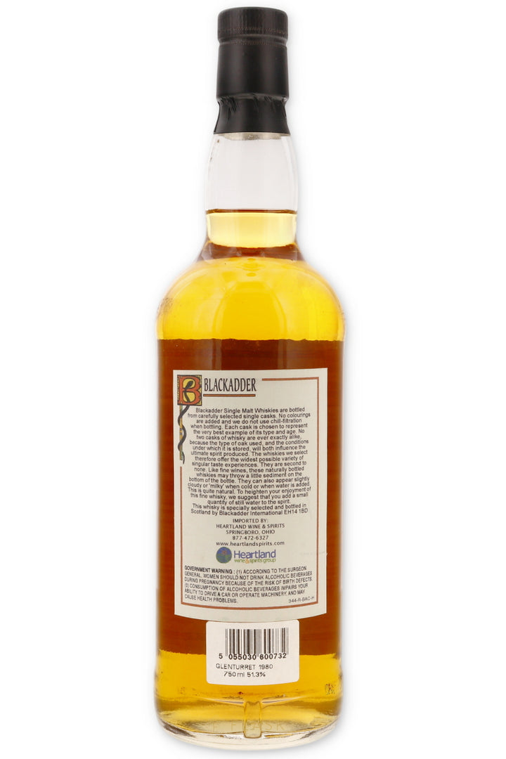 Glenturret 1980 21 Year Old Blackadder Natural Strength Oak Barrel #4912 102.6 Proof