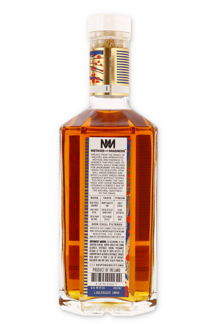 Method and Madness Irish Single Grain Whiskey Finished in Virgin Spanish Oak Casks 700ml