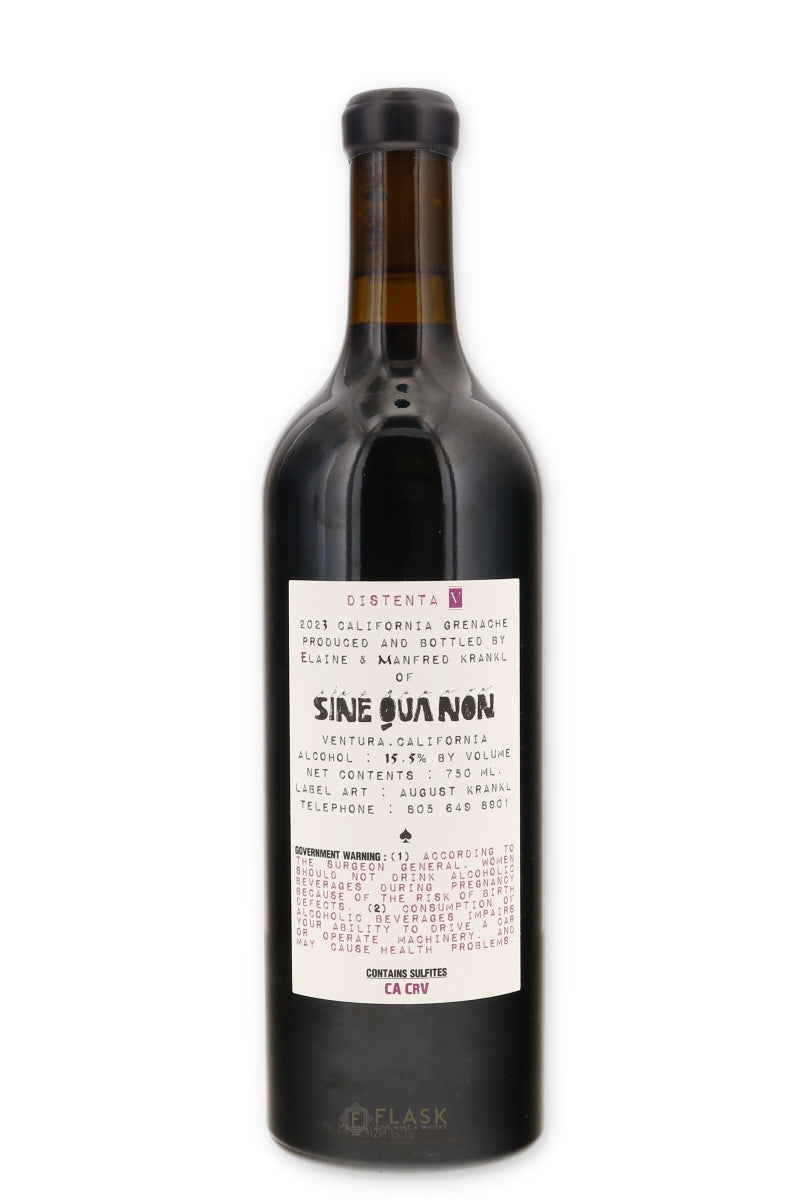 Sine Qua Non Grenache Distenta V 2023 - Flask