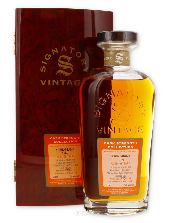Springbank 1969 40 Year Old Signatory Vintage Cask #263 Refill Sherry Butt Single Malt Scotch 54.4% ABV / 108.8 Proof