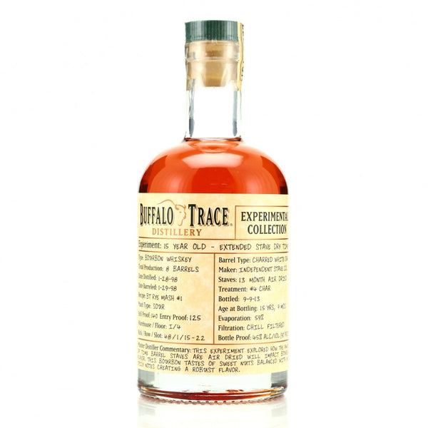 Buffalo Trace Experimental Collection 15 Year Old Extended Stave Dry Time 375ml / Half Bottle - Flask Fine Wine & Whisky
