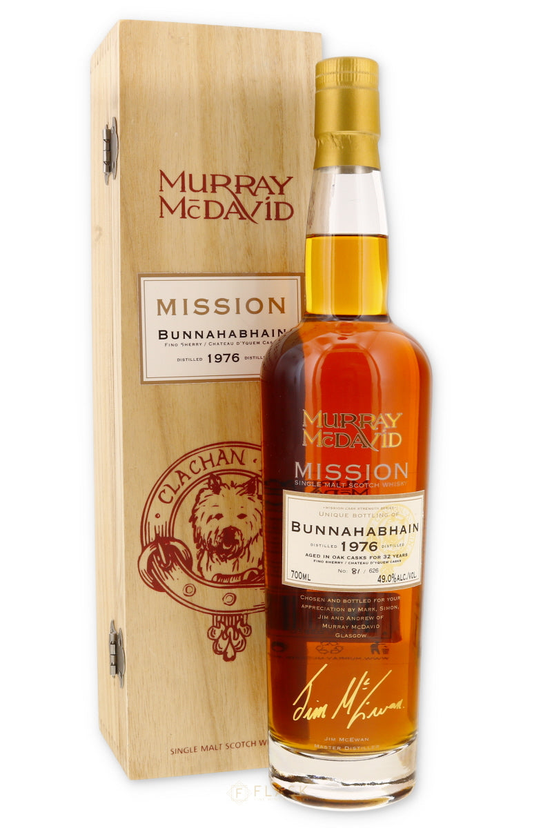 Bunnahabhain 1976 32 Year Old Single Yquem Cask Finish Mission Murray McDavid Islay Single Malt