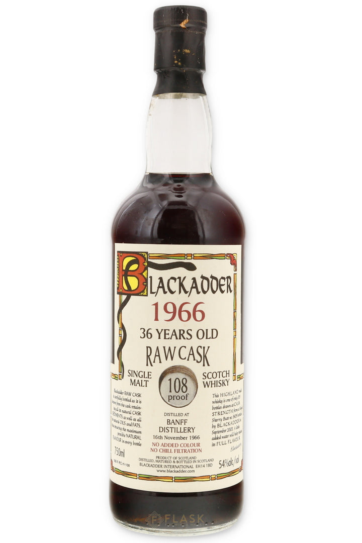 Banff 1966 36 Year Old Blackadder Raw Cask Sherry Butt #3439 108 Proof