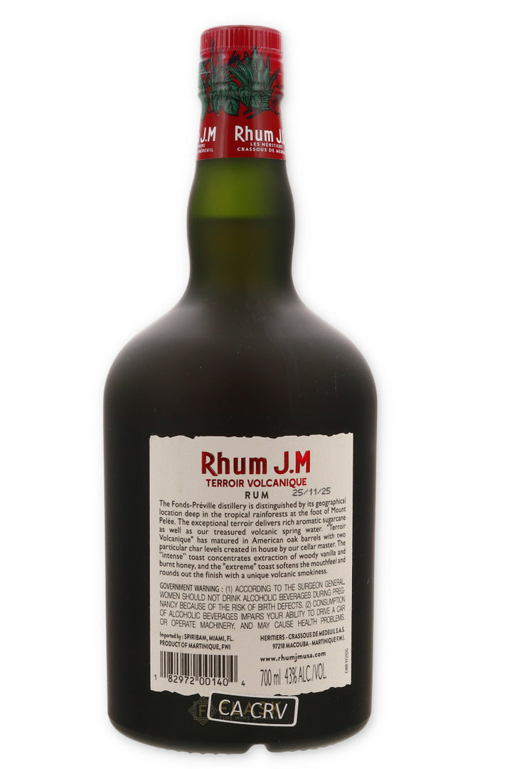 Rhum JM Terroir Volcanique Rum Agricole 700ml