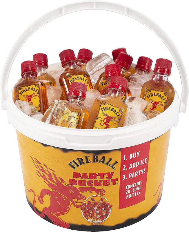Fireball Party Bucket 20x 50ml - Flask Fine Wine & Whisky