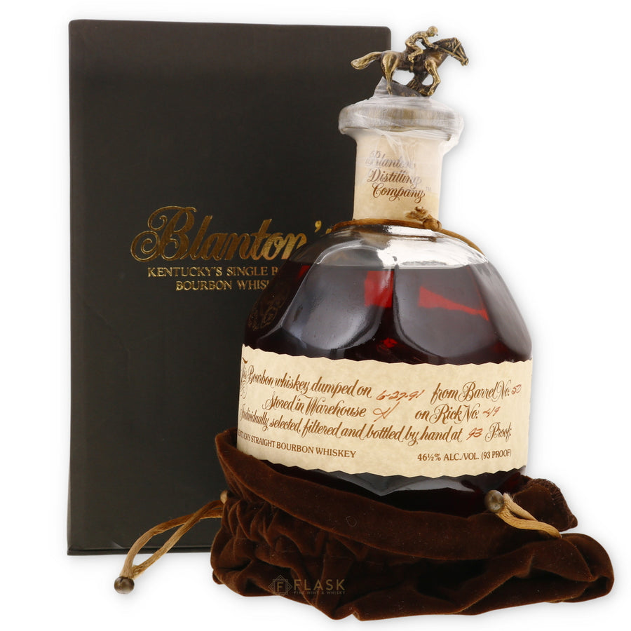 Blantons Bourbon Bottled 6/27 1991 Gift Box - Flask Fine Wine & Whisky