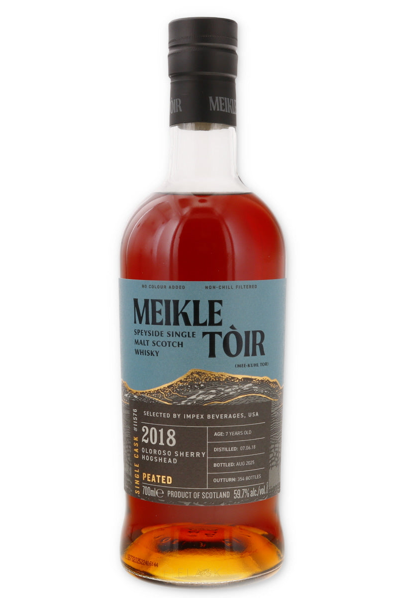 Meikle Toir Single Cask 2018 Peated 7yr Oloroso Sherry Hogshead
