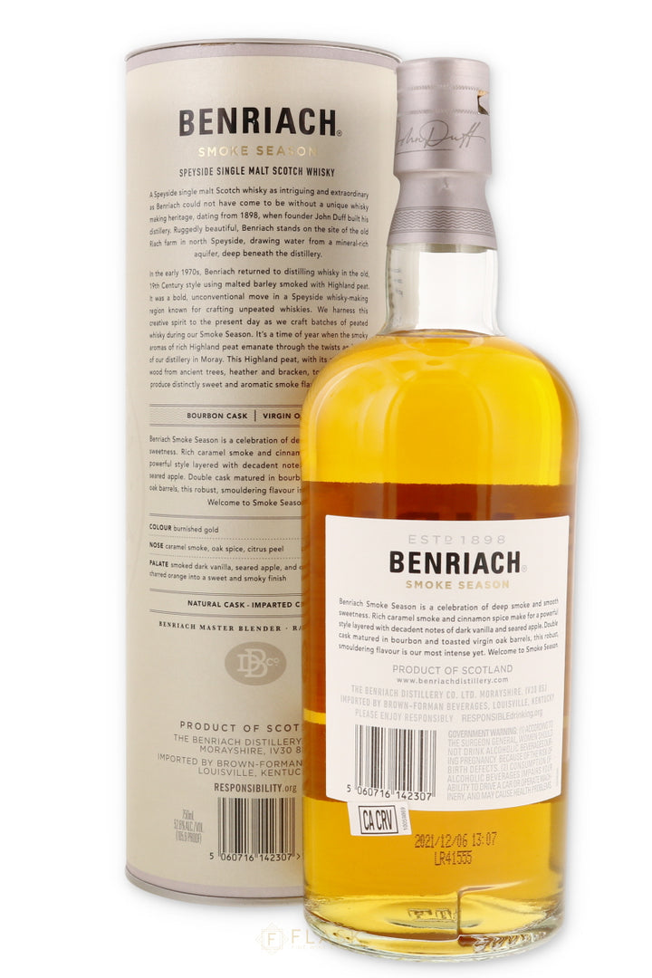 Benriach Smoke Season Speyside Single Malt Scotch - Flask Fine Wine & Whisky