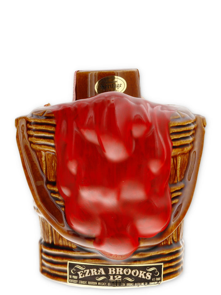 Ezra Brooks Blood Bucket Saloon Decanter 12 Year Old Bourbon 1970s - Flask Fine Wine & Whisky
