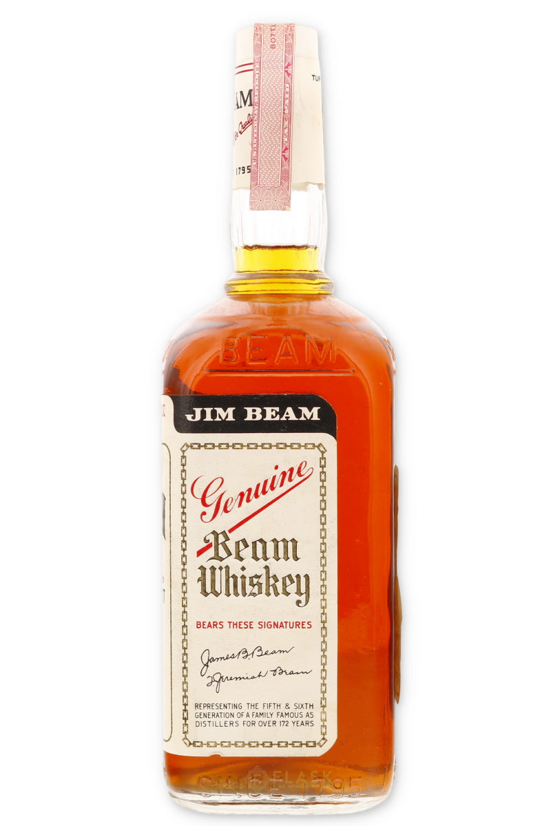Jim Beam Vintage White Label Bourbon 1960s 4/5 Quart - Flask
