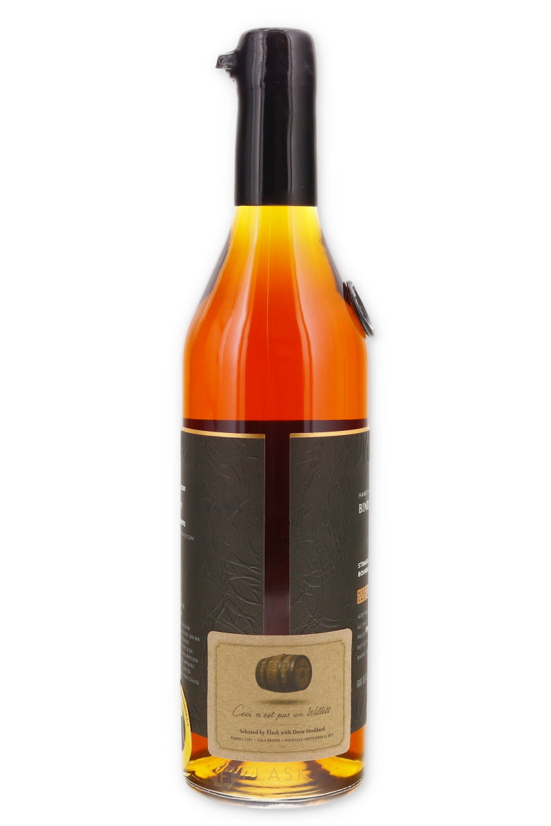 Binder’s Stash “Ceci n’est pas un Willett” Flask Private Single Barrel Bourbon 8 Year 124.4 Proof
