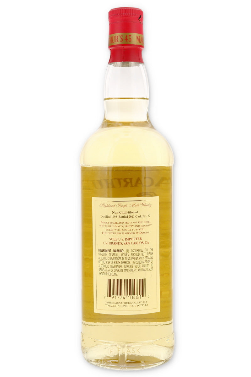 J. Macarthur's Glen Ord Single Malt Scotch Whiskey 750ml. - Flask Fine Wine & Whisky