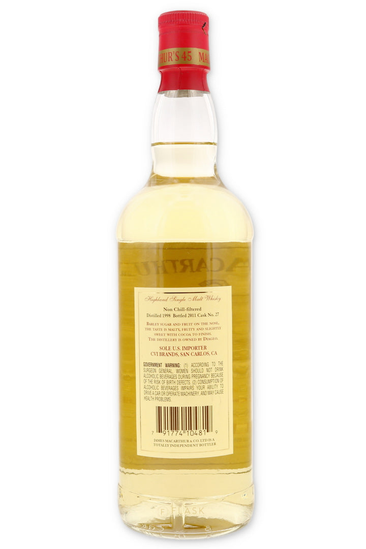 J. Macarthur's Glen Ord Single Malt Scotch Whiskey 750ml. - Flask Fine Wine & Whisky
