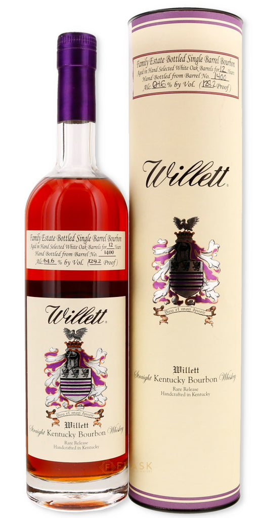 Willett Family Estate 12 Year Old Single Barrel Bourbon #1400 [With Tube] - Flask Fine Wine & Whisky