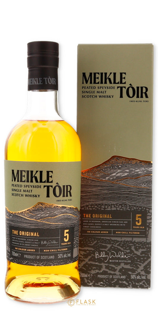 Meikle Toir The Original 5 Year Old Peated Single Malt Scotch Whisky - Flask Fine Wine & Whisky